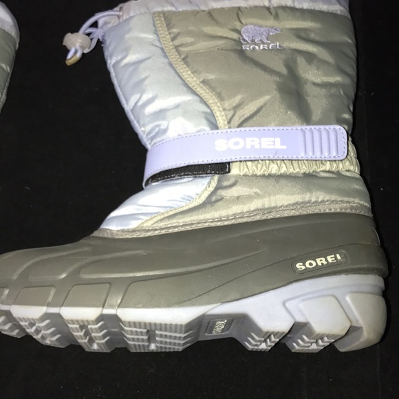 Women’s SOREL Snow Boots Youth Size 6 Lavendar / Gray Blue / Gray NY1810… - Picture 7 of 12